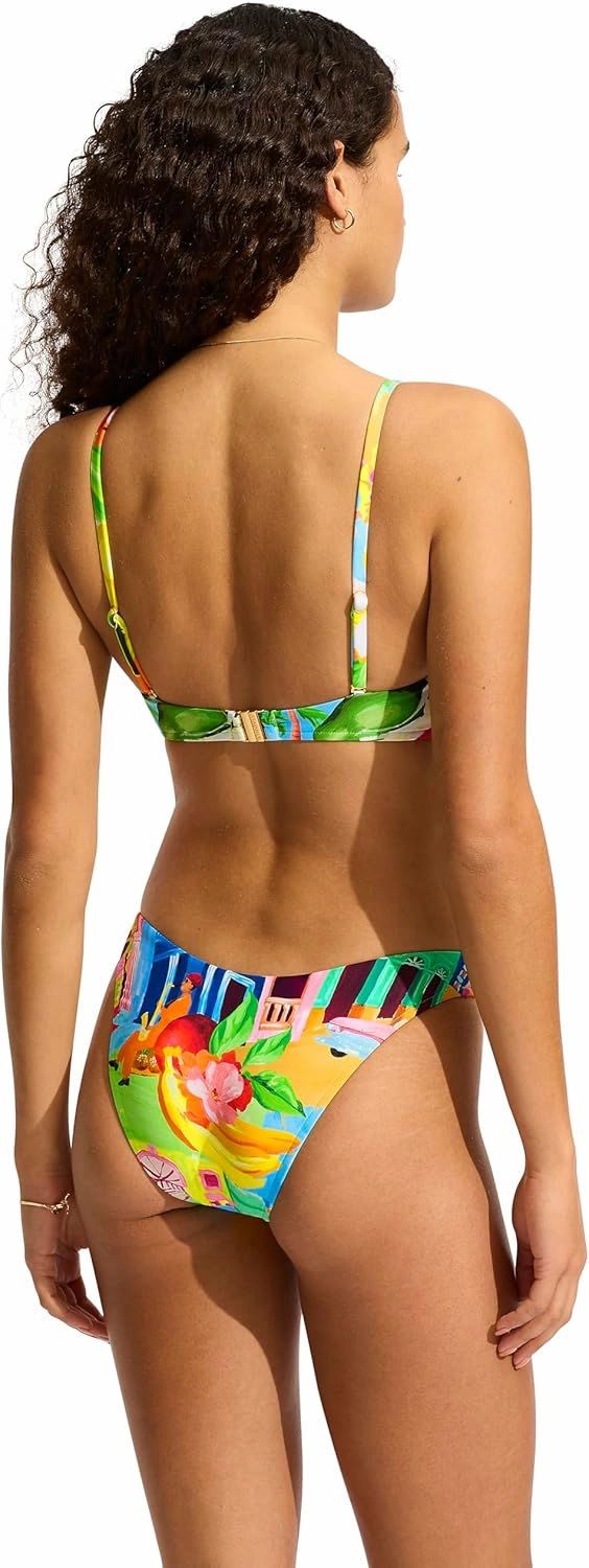 Seafolly Women's Ring Front Bralette Bikini Top Swimsuit