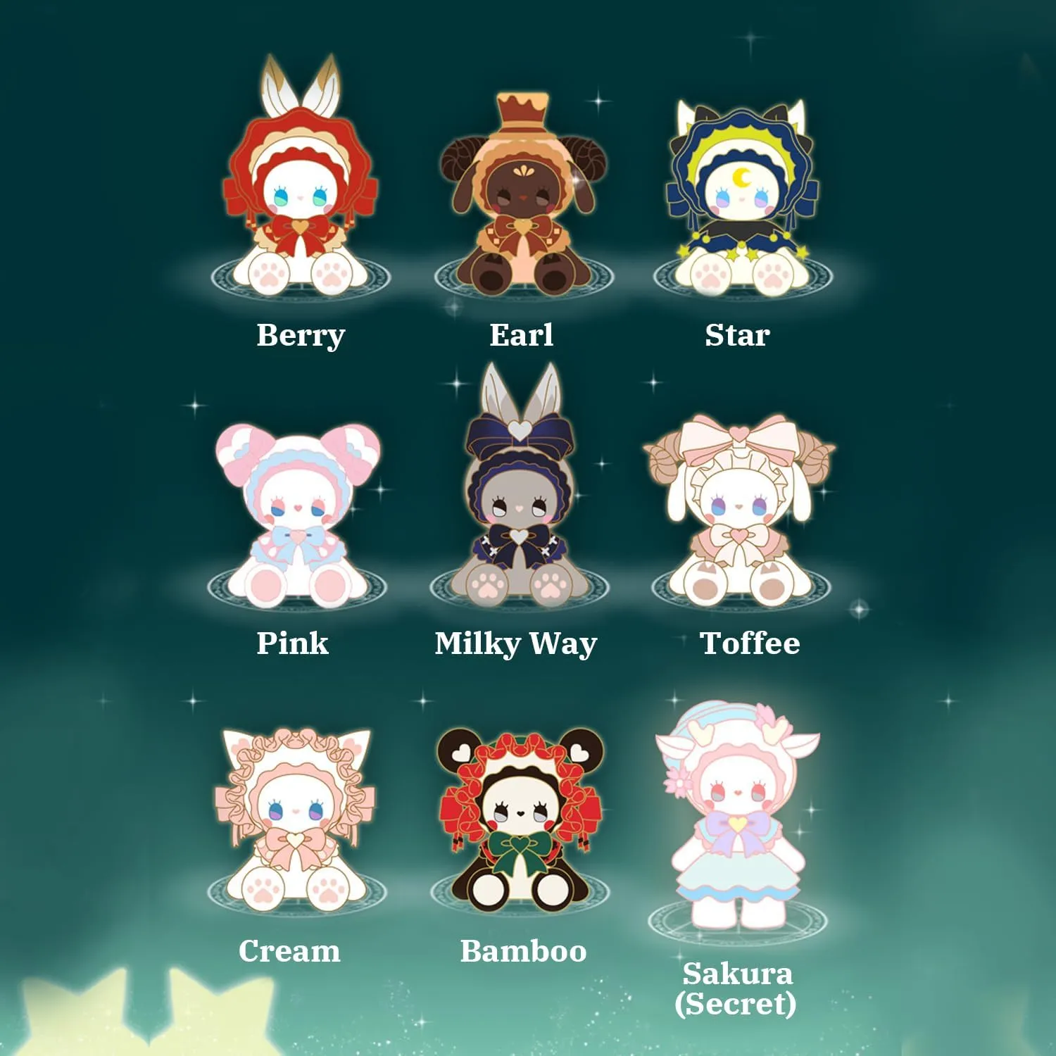 Secret Forest Tea Party Series Blind Bag Mystery Box Toys - 8PCS Cute Blind Box Figures for Birthday Gifts