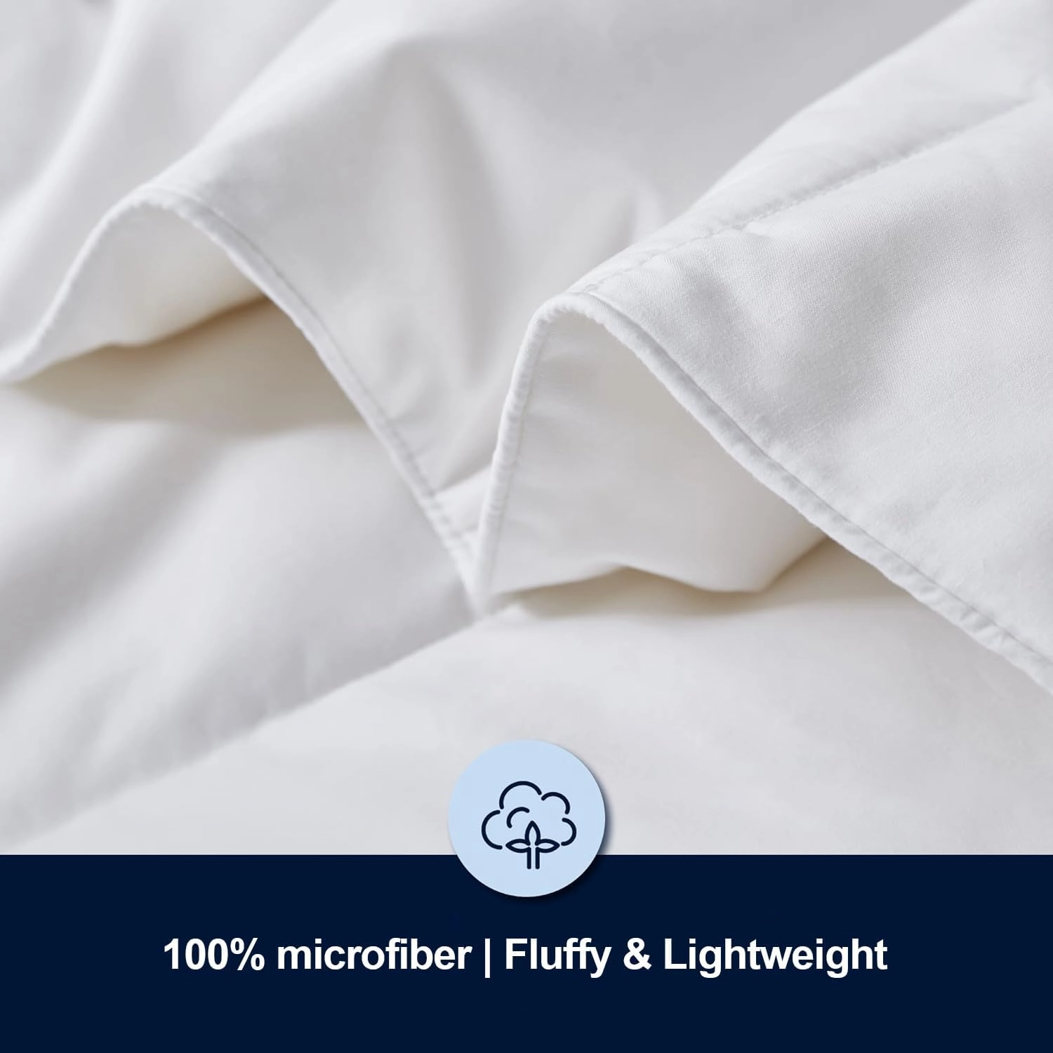 Serta Feather Down Comforter Full/Queen Size, Ultra Fluffy Lightweight Duvet Insert with Corner Tabs, Microfiber Cover All Season White Comforters, Skin-Friendly, 88"x88"