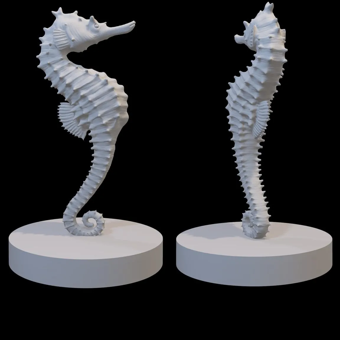 Set of 7 Druid Wild Shape Animal Miniatures for DND Pathfinder RPG Unpainted Resin 28mm-32mm (Aquatic:Crab Frog Fish SeaHorse Octopus Shark Croc)