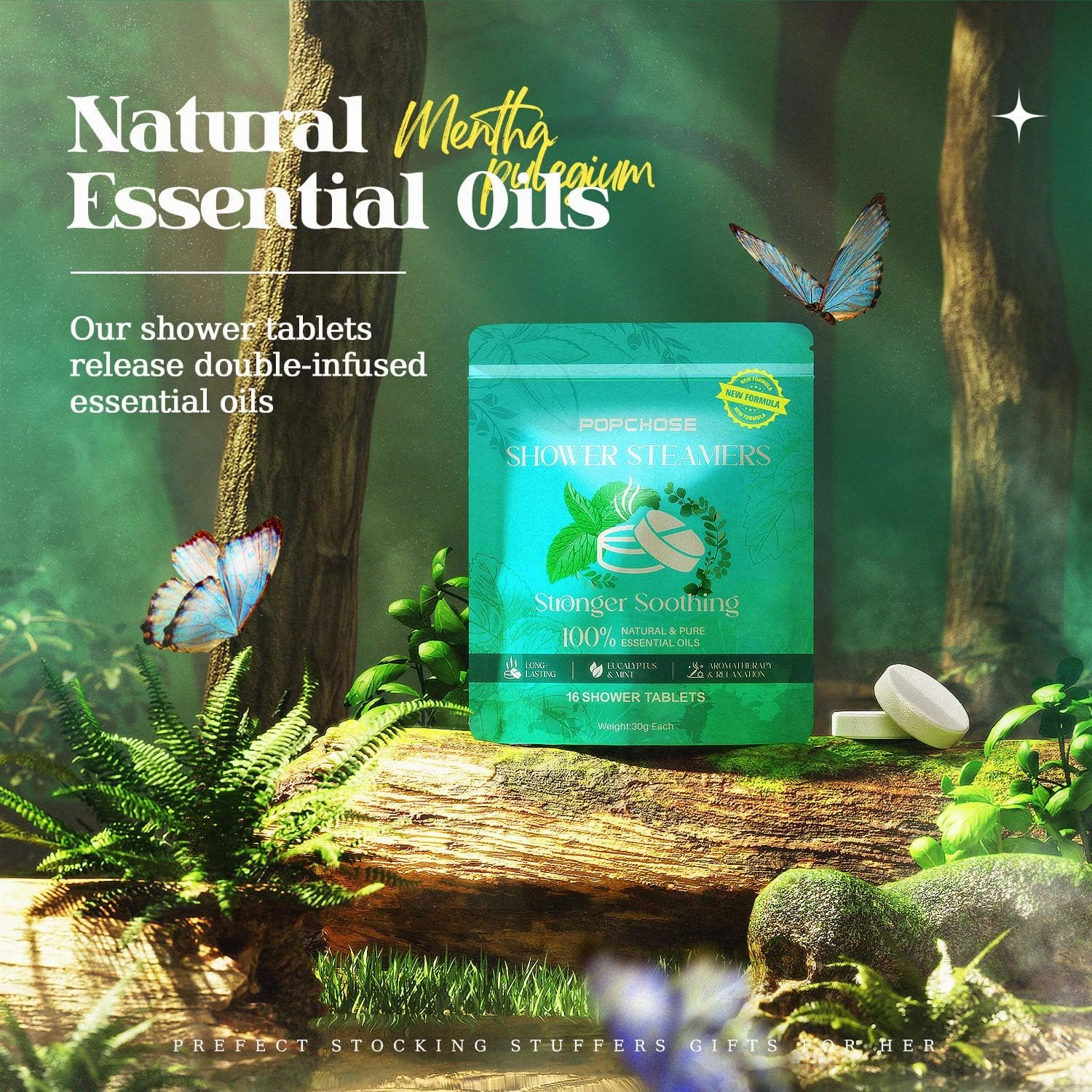 Shower Steamers - Aromatherapy Eucalyptus Essentials 16 Pack, Birthday Gifts for Women, Quick Relief Nasal Congestion, Relaxation Home SPA & Self Care Gifts for Women & Men, Father's Day Dad Gifts