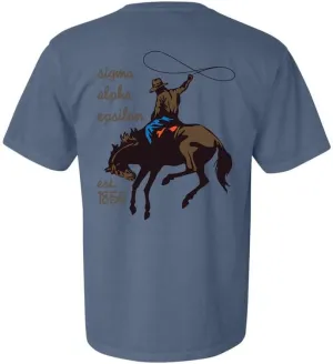 Sigma Alpha Epsilon Comfort Colors Tshirt | SAE Cowboy Fraternity Comfort Colors Tee