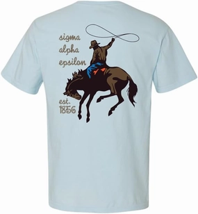 Sigma Alpha Epsilon Comfort Colors Tshirt | SAE Cowboy Fraternity Comfort Colors Tee