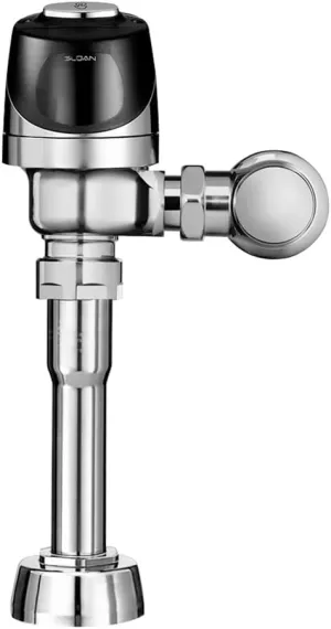 Sloan G2 Optima Plus 8180 Exposed Sensor Urinal Flushometer, 1.0 GPF Flush Valve - Single Flush, Fixture Connection Top Spud, Battery Powered Infrared Sensor, Polished Chrome Finish, 3250406