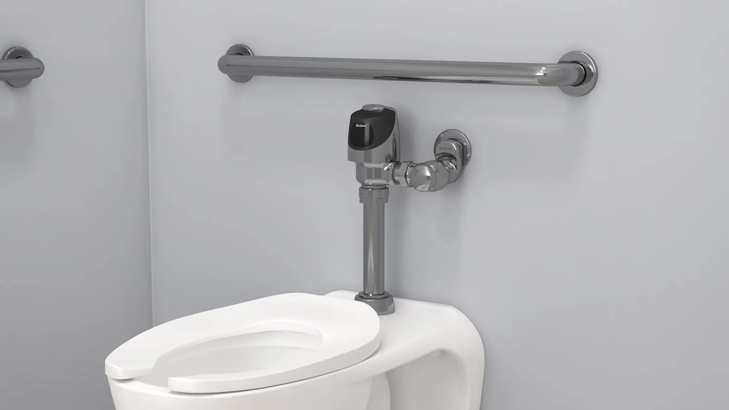 Sloan G2 Optima Plus 8180 Exposed Sensor Urinal Flushometer, 1.0 GPF Flush Valve - Single Flush, Fixture Connection Top Spud, Battery Powered Infrared Sensor, Polished Chrome Finish, 3250406