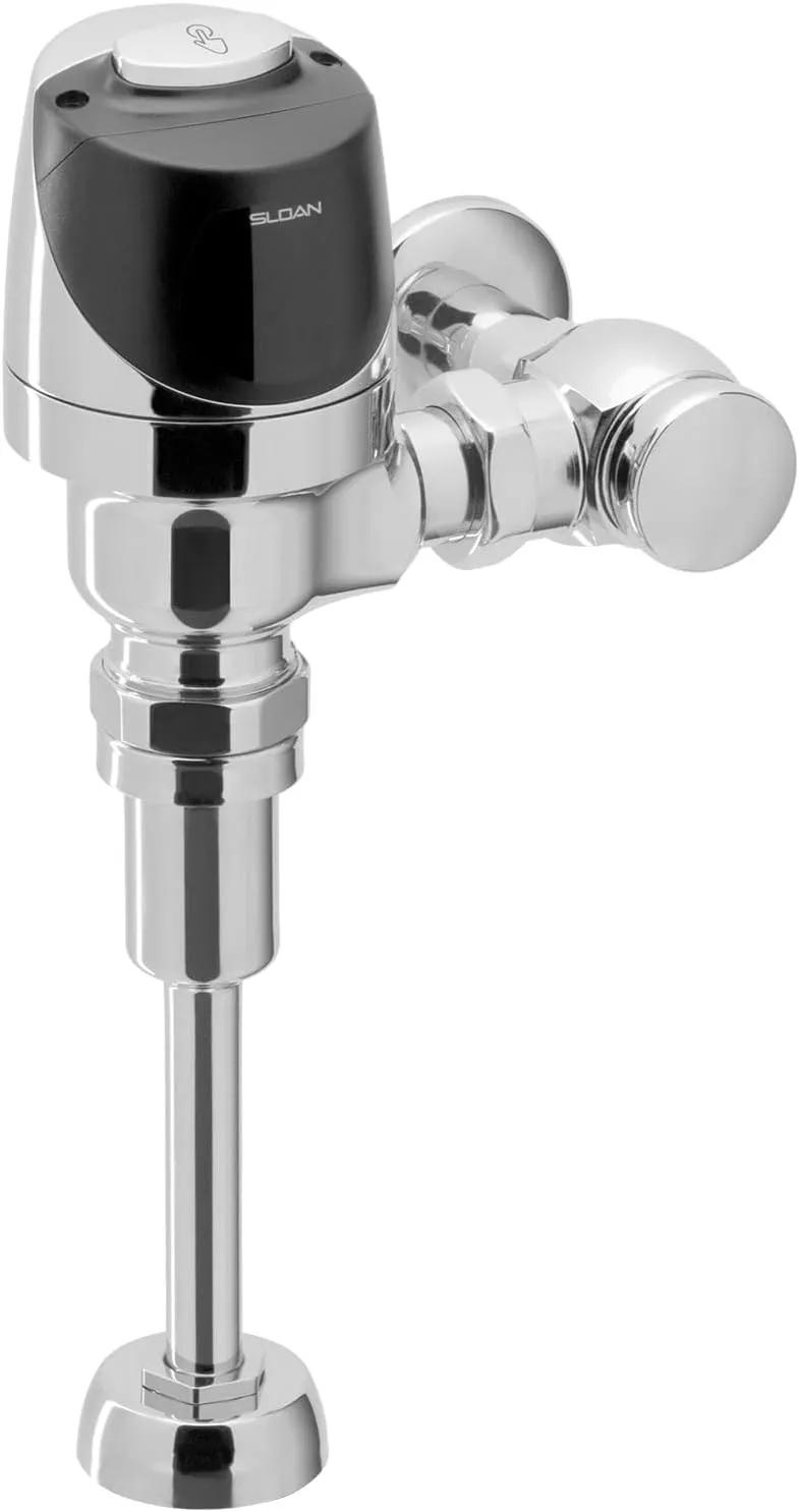 Sloan G2 Optima Plus 8180 Exposed Sensor Urinal Flushometer, 1.0 GPF Flush Valve - Single Flush, Fixture Connection Top Spud, Battery Powered Infrared Sensor, Polished Chrome Finish, 3250406
