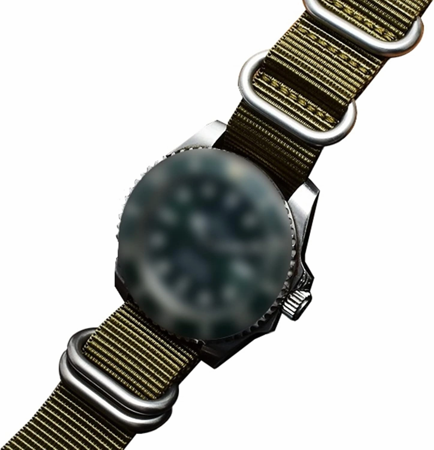 Smartwatch Bands,Universal Strap,16-26mm Men Outdoor Thickened Canvas Nylon Watchband Stainless Steel Ring Buckle Classic Watch Strap Accessories