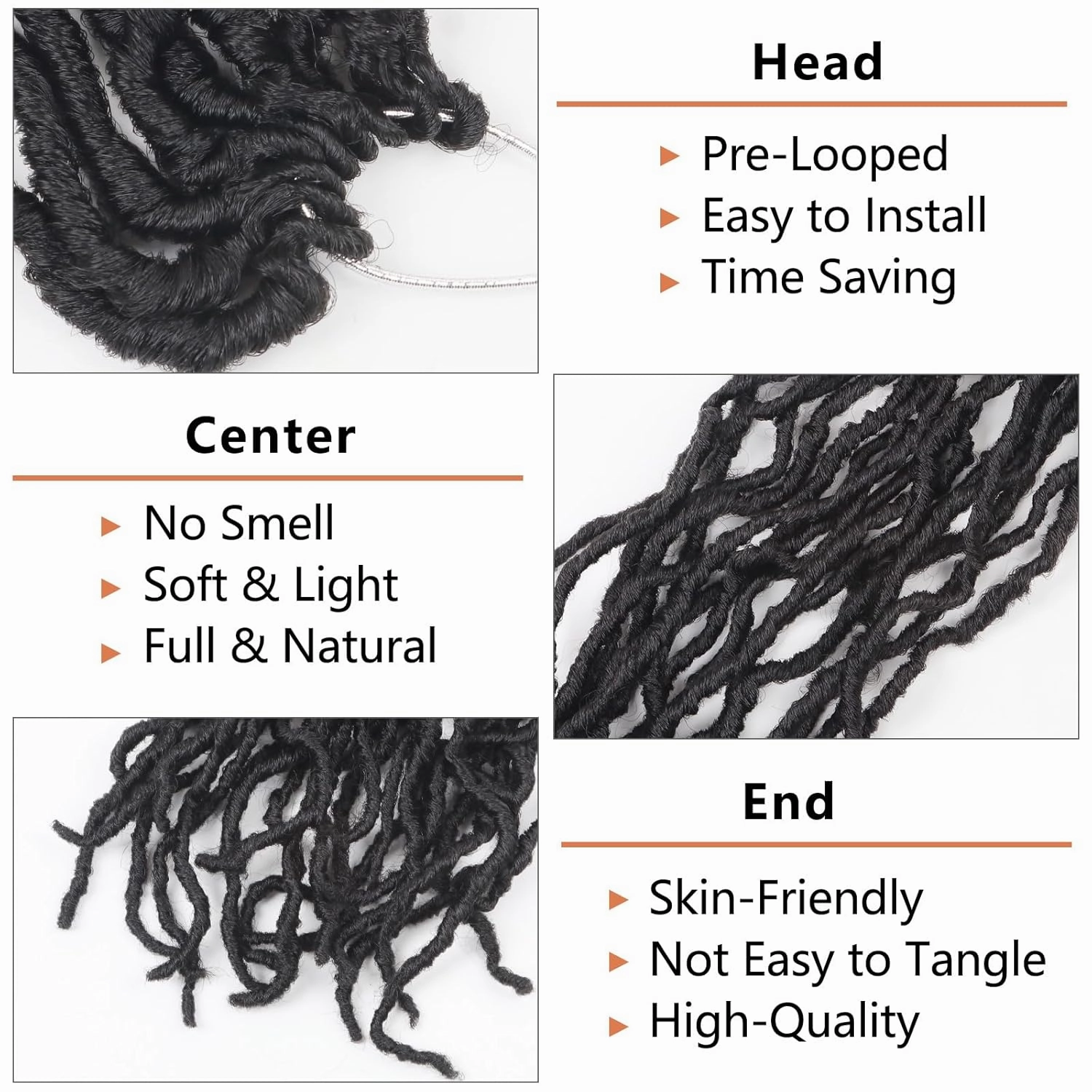 Soft Locs 30 Inch Synthetic 8 Packs Faux Locs Pre Looped Curly Wavy Crochet Hair For Black Women Hair Extensions