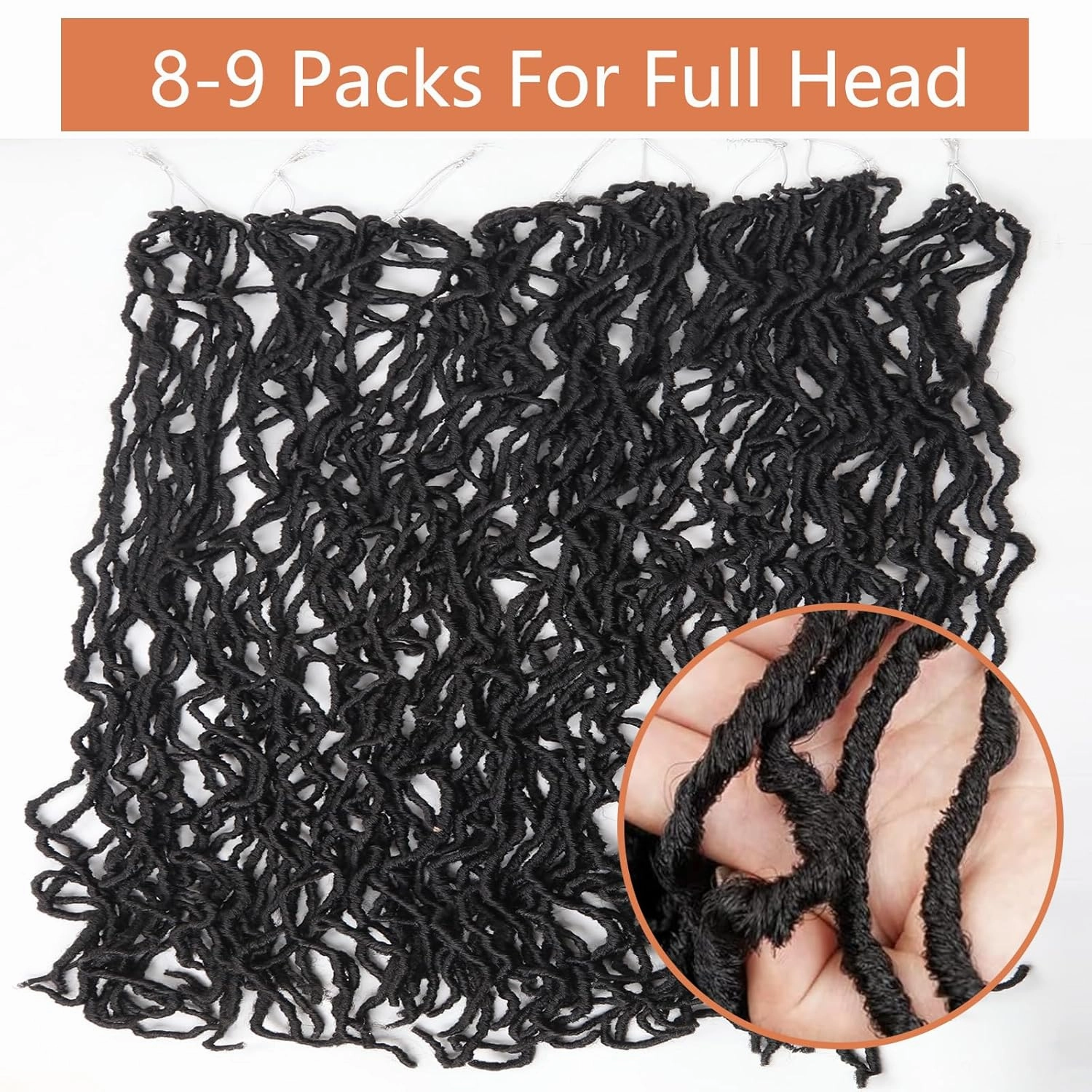 Soft Locs 30 Inch Synthetic 8 Packs Faux Locs Pre Looped Curly Wavy Crochet Hair For Black Women Hair Extensions