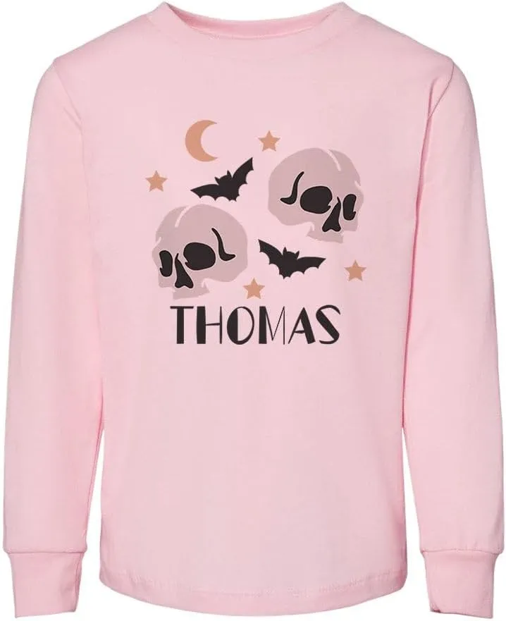 Spooky Bats Thomas Toddler Kids Long Sleeve T-Shirt