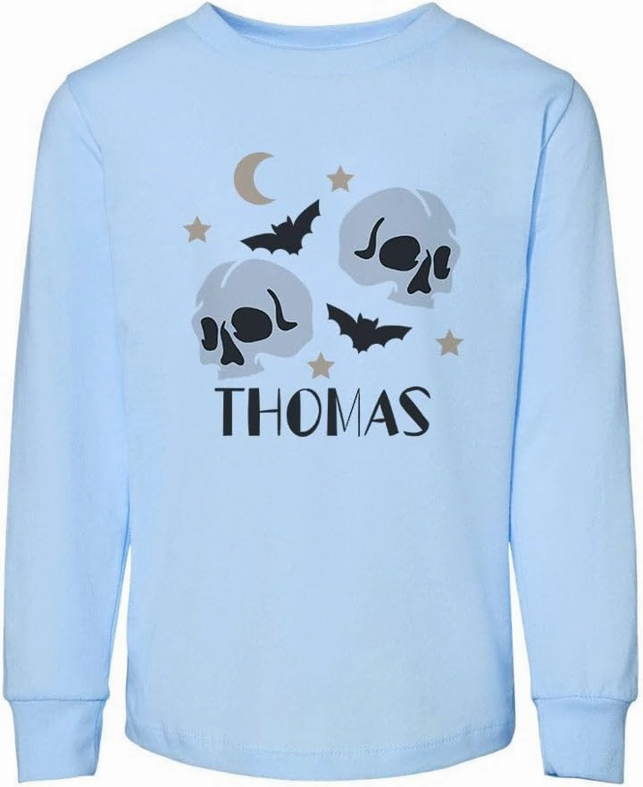 Spooky Bats Thomas Toddler Kids Long Sleeve T-Shirt