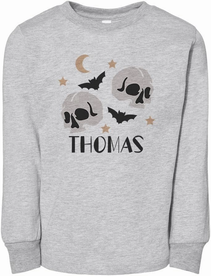 Spooky Bats Thomas Toddler Kids Long Sleeve T-Shirt