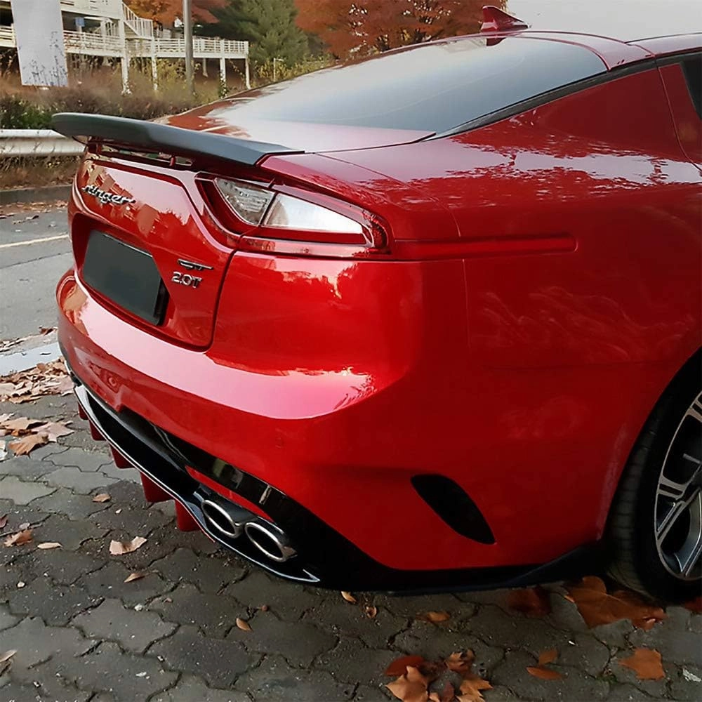 STINGER18-FM Custom Style Flush Mount Spoiler Compatible with Kia Stinger - Aurora Black (ABP)