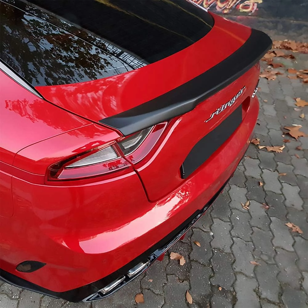 STINGER18-FM Custom Style Flush Mount Spoiler Compatible with Kia Stinger - Aurora Black (ABP)
