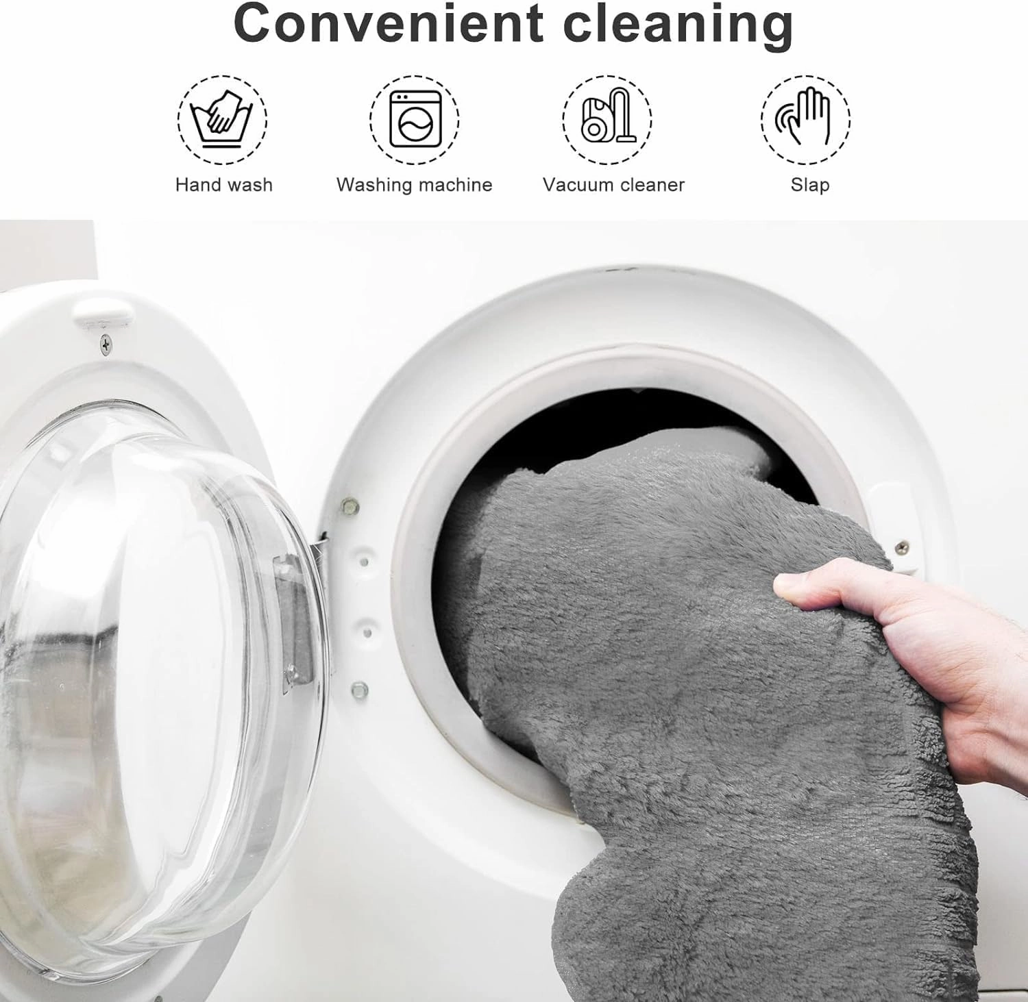 Storage Bean Bag Chair Cover(No Filler) For Organizing Plush Toys Or Textile，Pv Fleece Washable Large Bean Bag Chairs Cover For Adults For Living Room Bedroom Furniture (Light grey, 7FT)