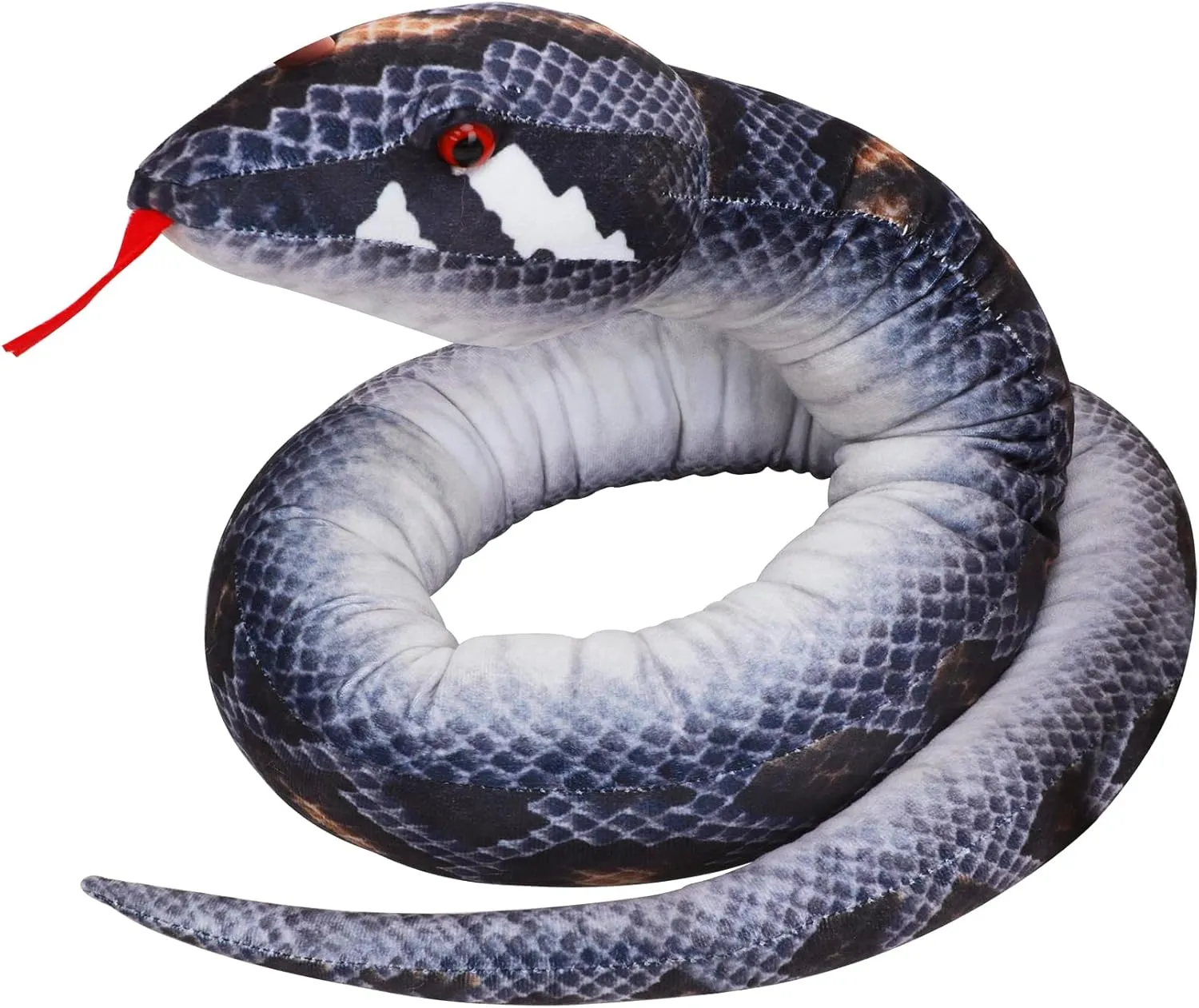 Stuffed Animal Plush Snake, Lifelike Animal Stuff Snake, Realistic Long Plush Snake Doll Toy Halloween Trick Decorations, Soft Comfortable Funny Plush Snake Gifts for Boys Girls (69.9inches / Black)