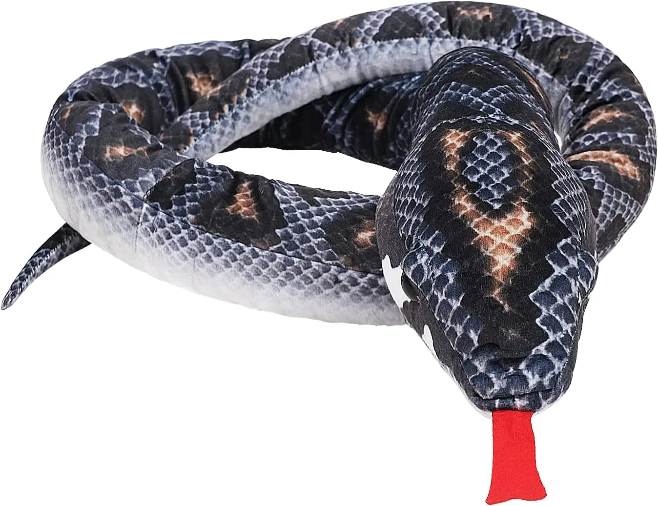 Stuffed Animal Plush Snake, Lifelike Animal Stuff Snake, Realistic Long Plush Snake Doll Toy Halloween Trick Decorations, Soft Comfortable Funny Plush Snake Gifts for Boys Girls (69.9inches / Black)