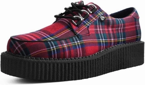 T.U.K. Shoes T2264 Unisex-Adult Creepers, Red Tartan Anarchic Creeper