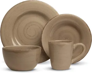 tag - Sonoma 16-Piece Ironstone Ceramic Dinner Set, A Stylish Way to Bring Bold Color to Your Table, Tan