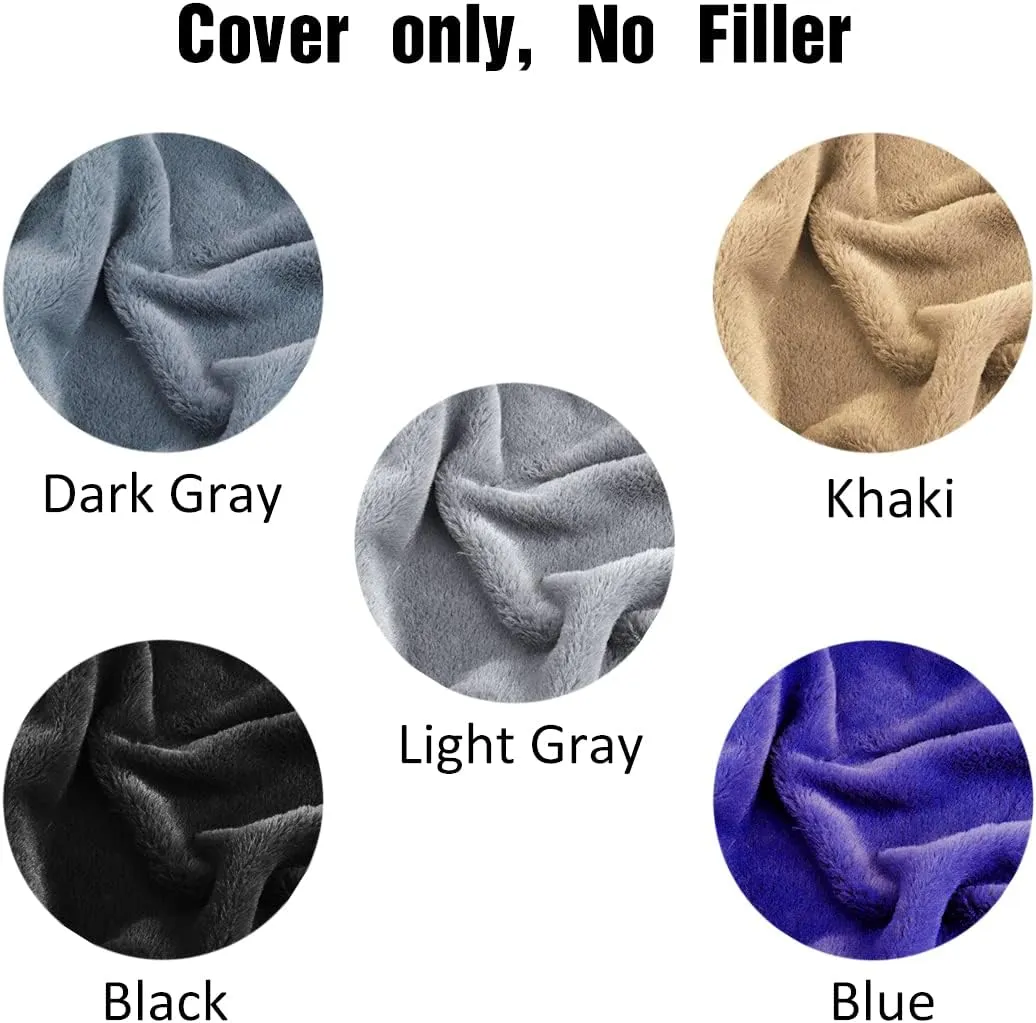 Taotique 6FT Giant Bean Bag Chair Cover (Cover only, No Filler) Soft Faux RH Fur Sofa Bed Washable Bean Bag Couch Cover for Adult and Kids with Liner