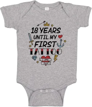 TATY Kids 18 Years Until My First Tattoo Baby Infant Bodysuit
