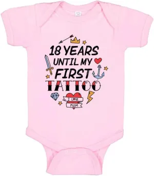 TATY Kids 18 Years Until My First Tattoo Baby Infant Bodysuit