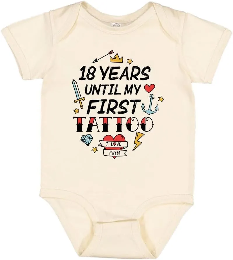 TATY Kids 18 Years Until My First Tattoo Baby Infant Bodysuit