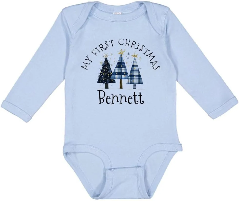 TATY Kids First Christmas Bennett Long Sleeve Baby Infant Bodysuit