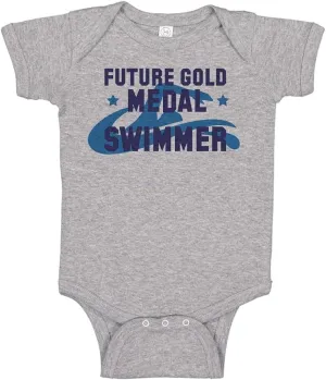 TATY Kids Future Gold Medal Swimmer Baby Infant Bodysuit