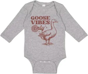 TATY Kids Goose Vibes Only Long Sleeve Baby Infant Bodysuit