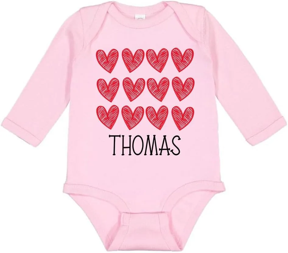 TATY Kids Hearts Thomas Long Sleeve Baby Infant Bodysuit