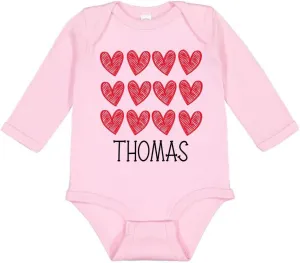 TATY Kids Hearts Thomas Long Sleeve Baby Infant Bodysuit