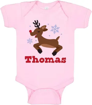 TATY Kids Reindeer Thomas Christmas Baby Infant Bodysuit