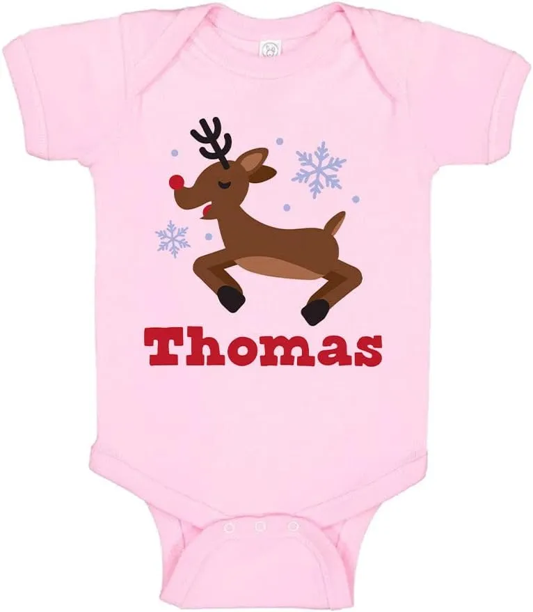 TATY Kids Reindeer Thomas Christmas Baby Infant Bodysuit