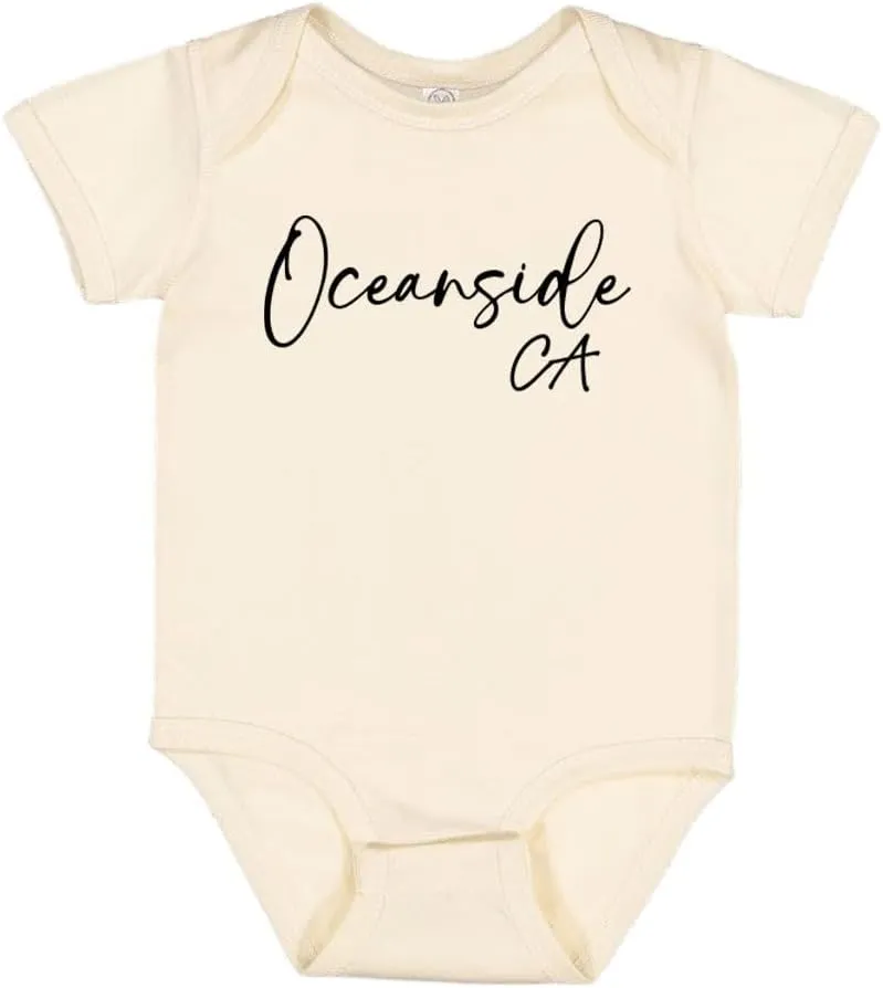 TATY Kids Script Oceanside California Baby Infant Bodysuit