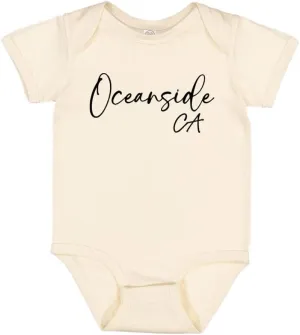 TATY Kids Script Oceanside California Baby Infant Bodysuit