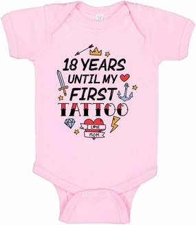 TATY Kids 18 Years Until My First Tattoo Baby Infant Bodysuit