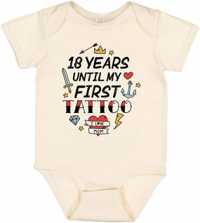 TATY Kids 18 Years Until My First Tattoo Baby Infant Bodysuit