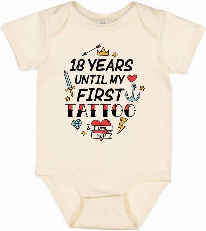 TATY Kids 18 Years Until My First Tattoo Baby Infant Bodysuit