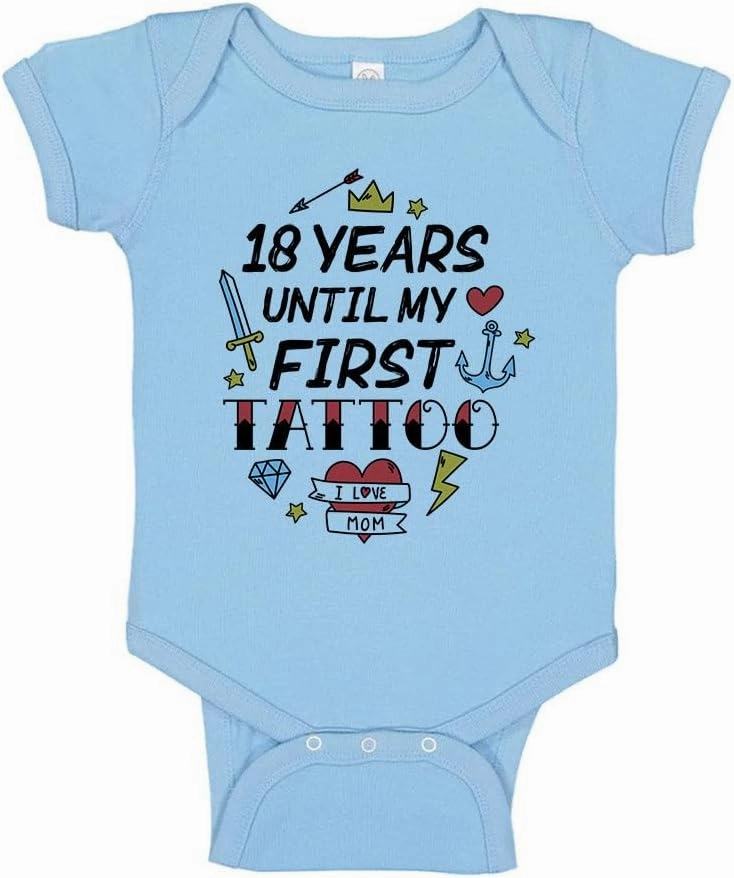 TATY Kids 18 Years Until My First Tattoo Baby Infant Bodysuit