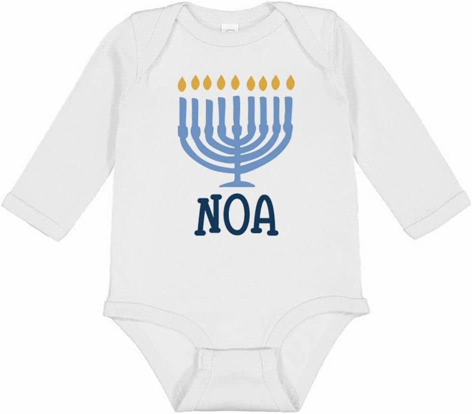 TATY Kids Menorah Noa Long Sleeve Baby Infant Bodysuit