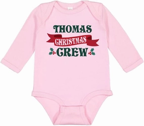 TATY Kids Thomas Christmas Crew Long Sleeve Baby Infant Bodysuit