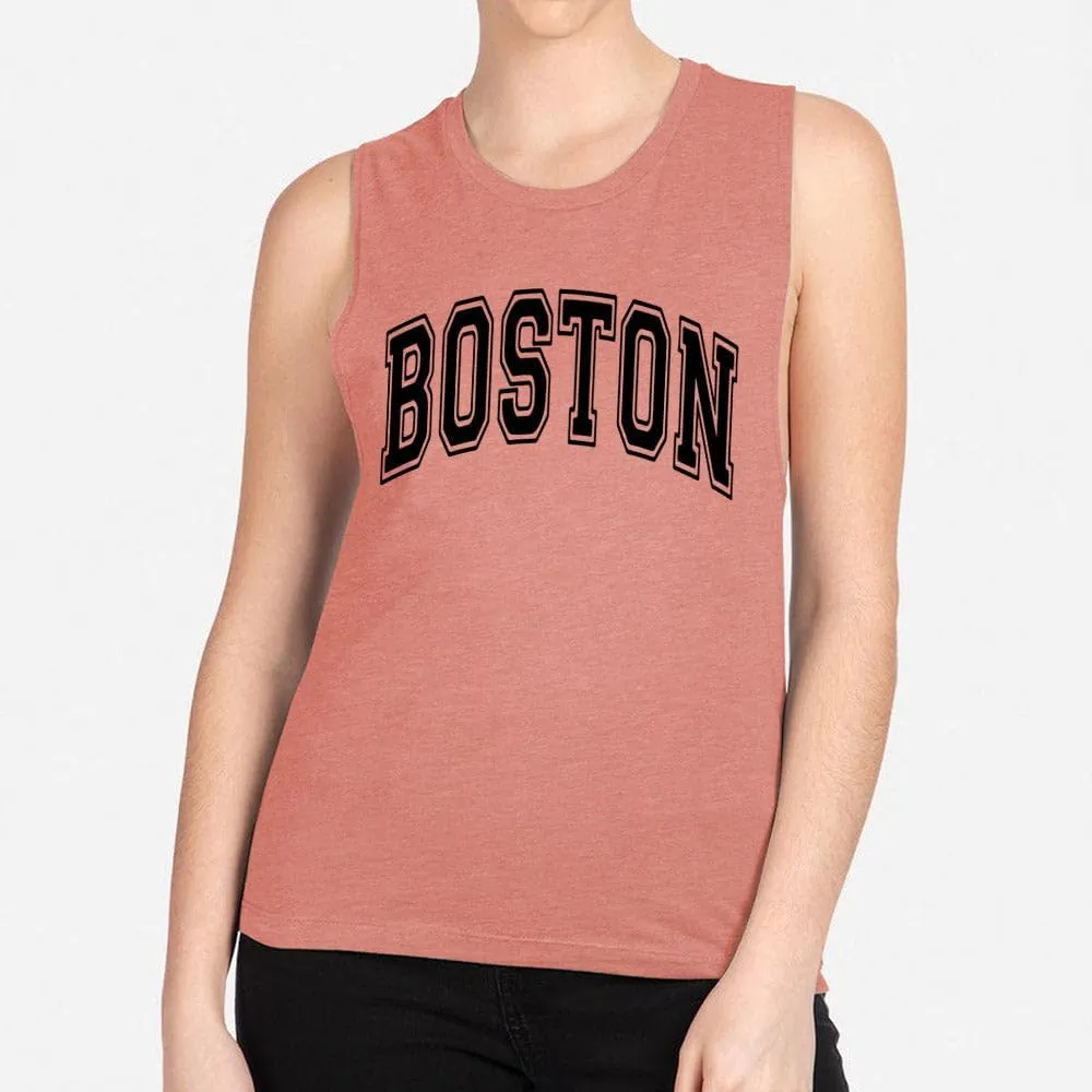 TeesAndTankYou Arch Boston Women's Muscle Tank