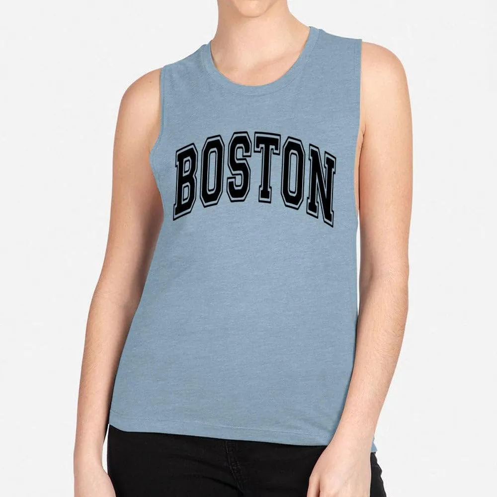 TeesAndTankYou Arch Boston Women's Muscle Tank
