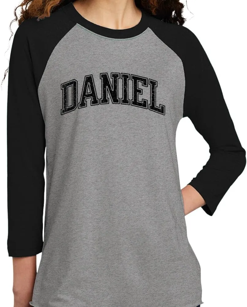 TeesAndTankYou Arch Daniel Three-Quarter Raglan Sleeve Baseball Shirt Unisex