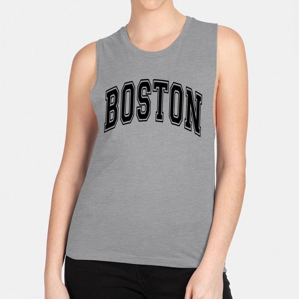 TeesAndTankYou Arch Boston Women's Muscle Tank