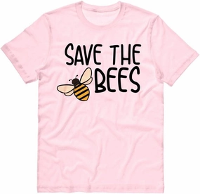 TeesAndTankYou Save The Bees Beekeeping Graphic Shirt Unisex
