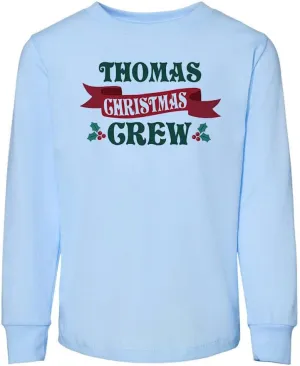 Thomas Christmas Crew Toddler Kids Long Sleeve T-Shirt