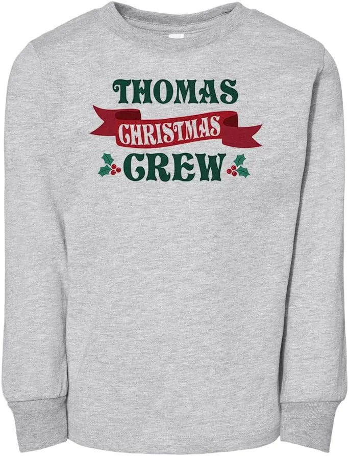 Thomas Christmas Crew Toddler Kids Long Sleeve T-Shirt