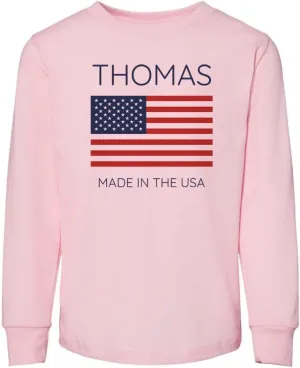 Thomas Made in The USA Toddler Kids Long Sleeve T-Shirt